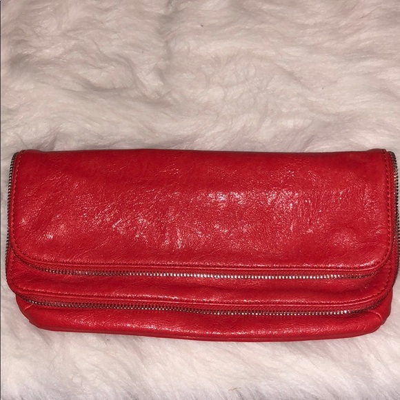 Shiraleah Handbags - NWOT RED LEATHER MAGNETIC CLUTCH